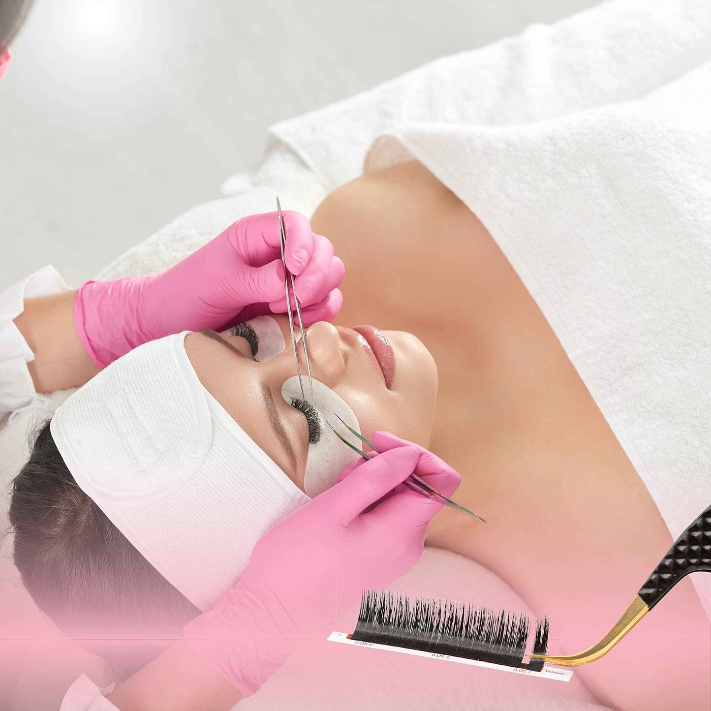 SIVOTE Fiber Tip Lash Tweezers for Eyelash Extensions with Diamond Grip, Black, Set of 4 - Precise Tips Japanese Steel for Classic, Volume & Mega Volume Lashes, Anti-Rust - Ideal for Lash Artists