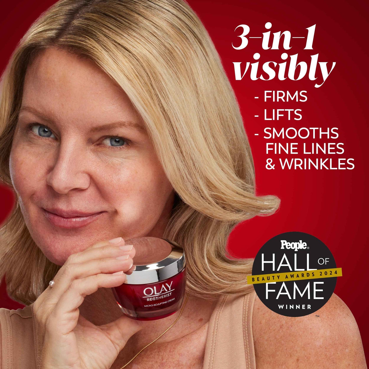 Olay Face Moisturizer, Regenerist Micro-Sculpting Cream for Women, Fragrance-Free - Hydrating, Anti-Aging, Anti-Wrinkle, Firming Skin Care - Hyaluronic Acid, Niacinamide, Amino Peptides, 1.7 Oz