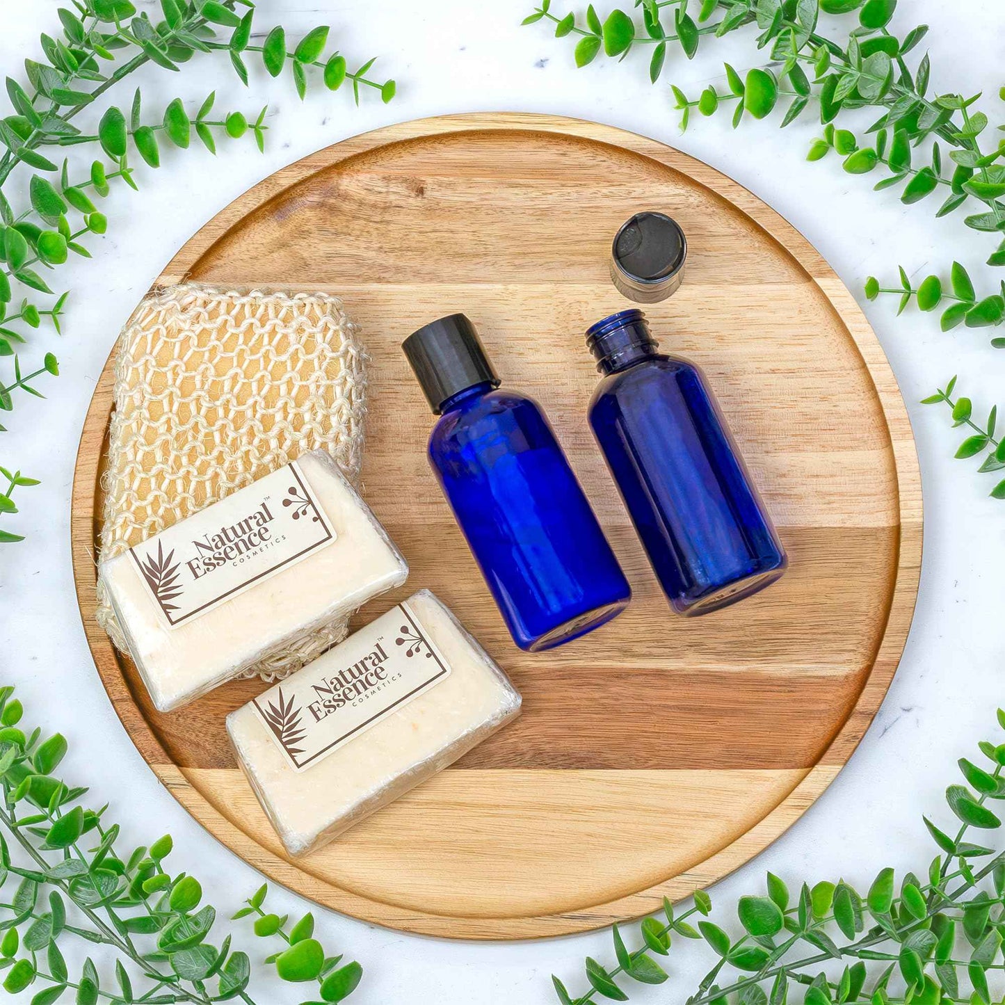 Cornucopia Brands 4oz Empty Cobalt Blue Plastic Squeeze Bottles with Disc Top Flip Cap (Pack of 6) BPA-Free Containers For Shampoo, Lotions, Liquid Body Soap, Creams