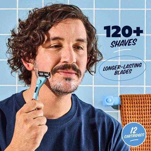 Dollar Shave Club | 6 Blade Razor Refills (12 Pack) | 6 Stainless Steel Blades for a Close & Comfortable Shave