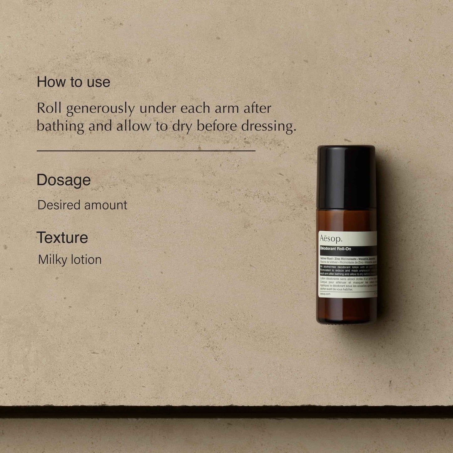 Aesop Roll On Deodorant | Alcohol & Aluminum Free | Reduce and Mask Unpleasant Odors | Woody, Herbaceous, Earthy | 1.6 oz / 50 mL