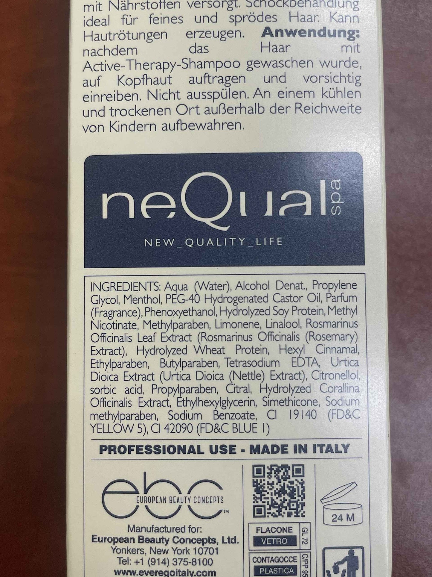 Ever Ego Nequal Intensive Energizing Lotion 125 ml/4oz