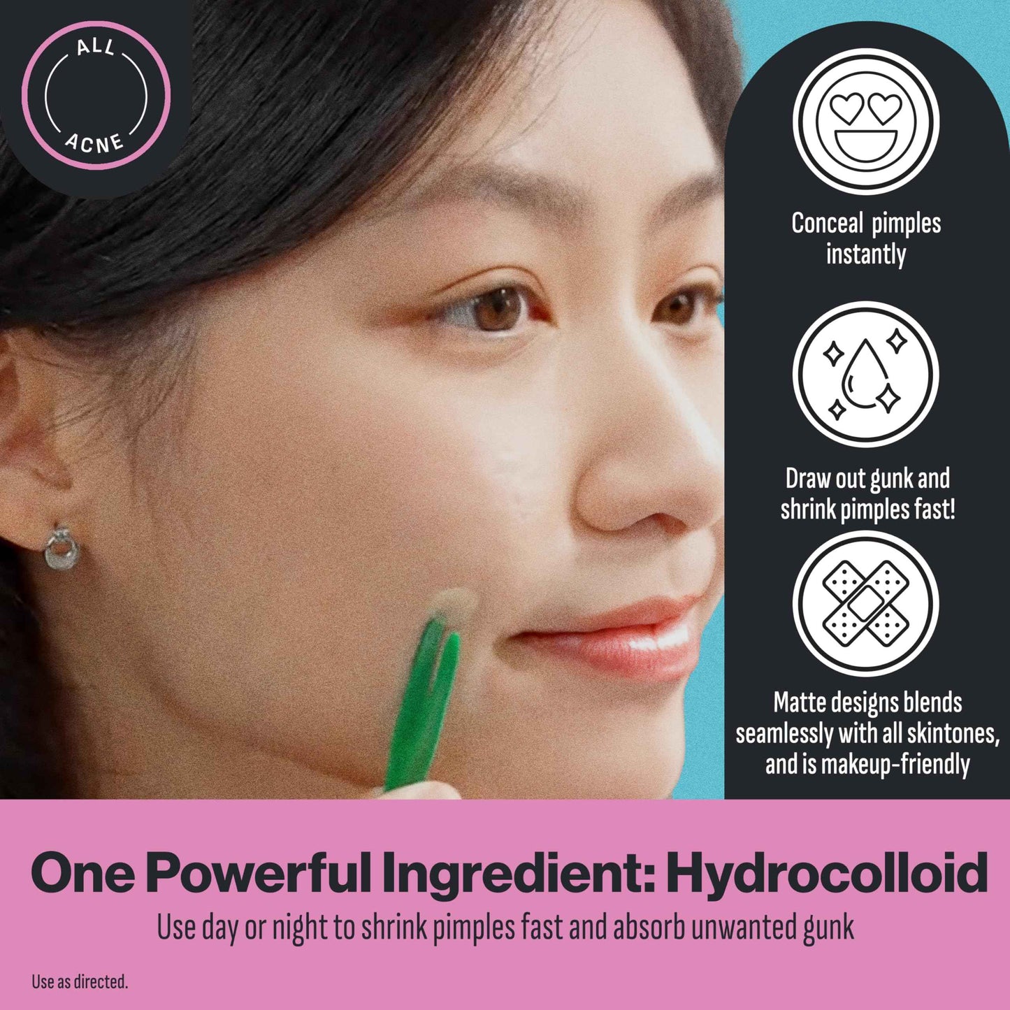 Oxy 8 IN 1 Pimple Acne Patches, Invisible, Sweat & Waterproof Hydrocolloid Zit Covers Protect & Shrink Pimples, Fast On Face & Body, 26 Count in 3 Sizes, Tweezers Included (3x26ct)