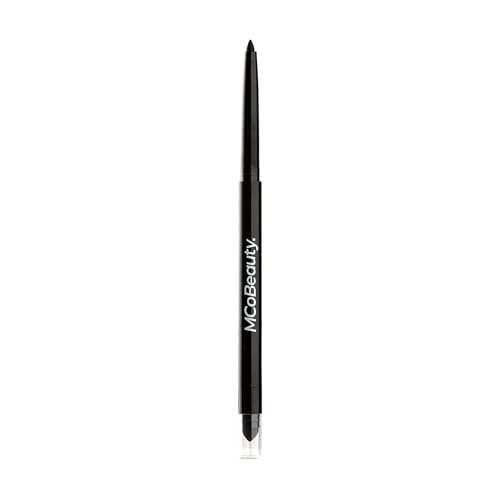 MCoBeauty - Crayon Liner and Smudge Brush - Dual-Ended Black Eyeliner Pencil with Built-In Smudging Tool - Creamy Formula for Precise or Smoky Eye Looks - Stocking Stuffers