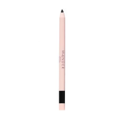 Wander Beauty Skyliner Automatic Gel Eyeliner (Jet Black) - Smudge-Proof Retractable Gel Liner - Precise Application With Built-In Eye Pencil Sharpener - Intense Pigment Gel Eyeliner - 0.01 fl oz