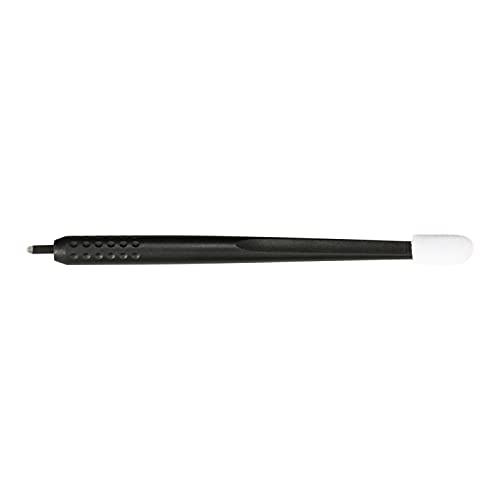 PACK OF 10 - Mellie Microblading Disposable Microblading Pen with Pigment Sponge Disposable Tool For Creating Eyebrows Microblading Supplies (Black, U18 .18mm)