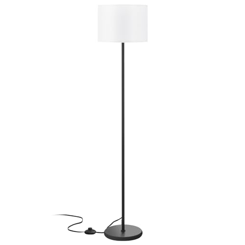 Ambimall Floor Lamp for Living Room, Modern Floor Lamp with Shade, Tall Lamps for Living Room, Bedroom, Office, Dining Room, Stick Floor Lamp with Linen Lampshade(without Bulb)