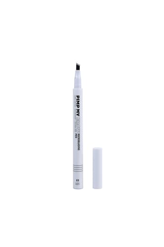 Microblading Eyebrow Pen – 4-Fork Tip, Waterproof, Dark Grey