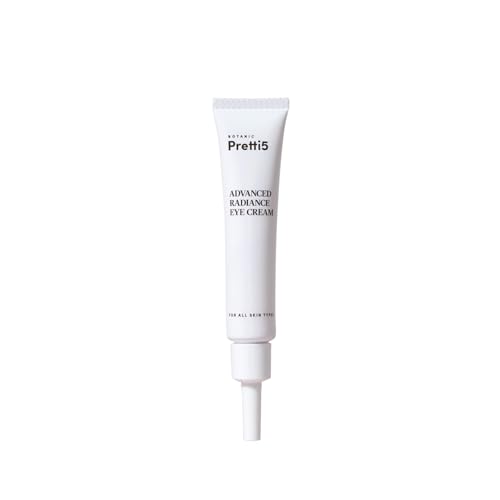 Pretti5 Advanced Radiance Eye Cream Tackles Puffiness, Dark Circles, Boosts Circulation & Smooths Fine Lines Around the Eyes Japanese Skincare Vegan Sensitive Skin Safe 12g