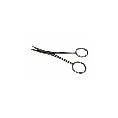 Mustache Scissors 6 Piece Set - 2 Straight (4.7 inches each), 2 Curved (4.5 inches each) and 2 Straight with Finger Rest (4.2 inches each)