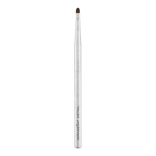 Mirabella Detail Professional Makeup Brush ? Precision Eyeshadow Brush for Blending & Smudging ? Small Vegan Brush w/Tapered Bristles & Weighted Handle for Eyeshadow Detailing
