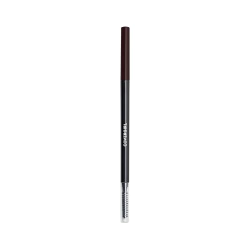 COVERGIRL Easy Breezy Micro-Fine Brow Pencil - Rich Brown, No Sharpening, Built-in Spoolie, Cruelty-Free