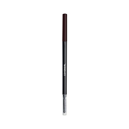 COVERGIRL Easy Breezy Micro-Fine Brow Pencil - Rich Brown, No Sharpening, Built-in Spoolie, Cruelty-Free