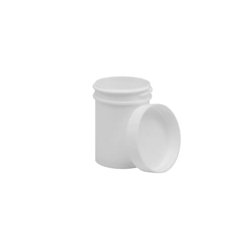 EZY DOSE Ointment Jar and Container, Screw on Cap, Leak-Proof Container for Creams and Balms, Durable Design, Ideal for DIY Skincare and Herbal Remedies, 2 oz Capacity, White (Pack of 12)