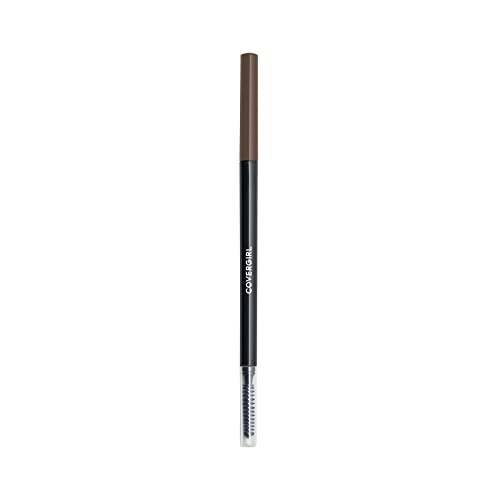 COVERGIRL Easy Breezy Brow Micro-Fine + Define Pencil Honey Brown 0.003 Oz - No Sharpening Needed, Built-in spoolie, Sensitive Eye Safe