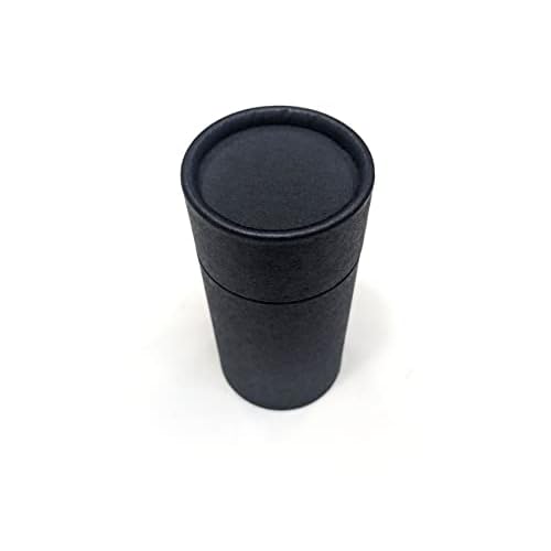 Empty Cardboard Deodorant Containers - Push-up style, top-fill, reusable and biodegradable 3.0 oz (6-Pack, Black)