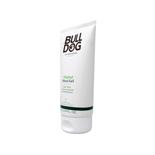 Bulldog Original Shave Gel for Men, Aloe Vera Enriched, Delivers a Close & Comfortable Shave, 95% Natural Origin, 5.9 fl oz