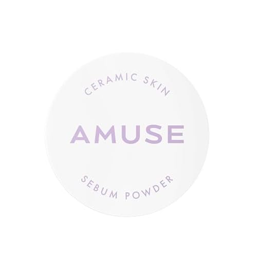 AMUSE SEOUL NEW Ceramic Skin Sebam Powder 2 Colors (Violet)¡½ Amuse Nosebum Pores & Sebum Cover Texture Cover Smooth Skin Adhesion Base Makeup Finish Powder Korean Cosmetics Vegan