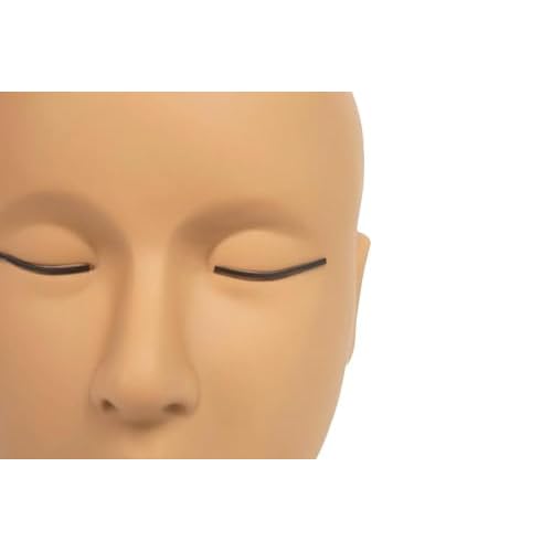 Magnetic Lash Line Doll Head by SoCal Beauty ? Professional Lash Mannequin Head for Eyelash Extensions with Adjustable Magnetic Lash Line for Designer Lash Creation