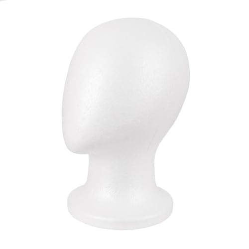 Foam Wig Head Mannequin Stand | 21.5" Styrofoam Wig Display