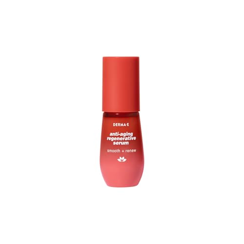 DERMA E Face Serum, Anti Aging Regenerative Retinol Serum for Face, 1 Fl Oz, Vitamin A, Bakuchiol, Glycolic Acid, Green Tea Extract, Helps Reduce Appearance of Fine Lines and Wrinkles