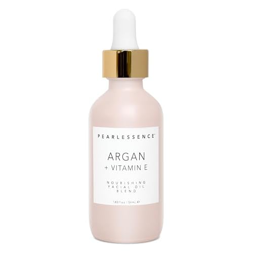 Pearlessence Argan & Vitamin E Facial Oil | Powerful Hydration to Help Balance, Revive & Rejuvenate Skin | Made in USA, Cruelty Free & Paraben Free