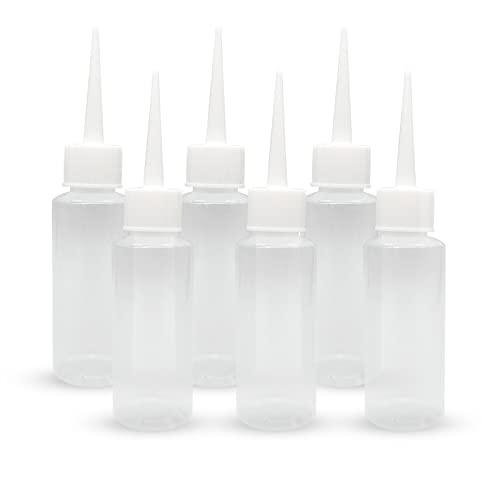 6-Pack 50ml Squeeze Applicator Bottles with Fine Tips