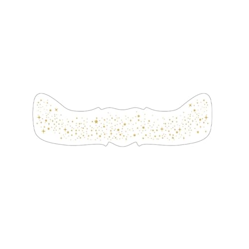 6 Pcs Gold Long Lasting Glitter Freckles, Cute Sparkle Makeup Patches, Waterproof Temporary Face Tattoo,Party Rave Glitter Makeup Accessories (Gold Pattern 8)