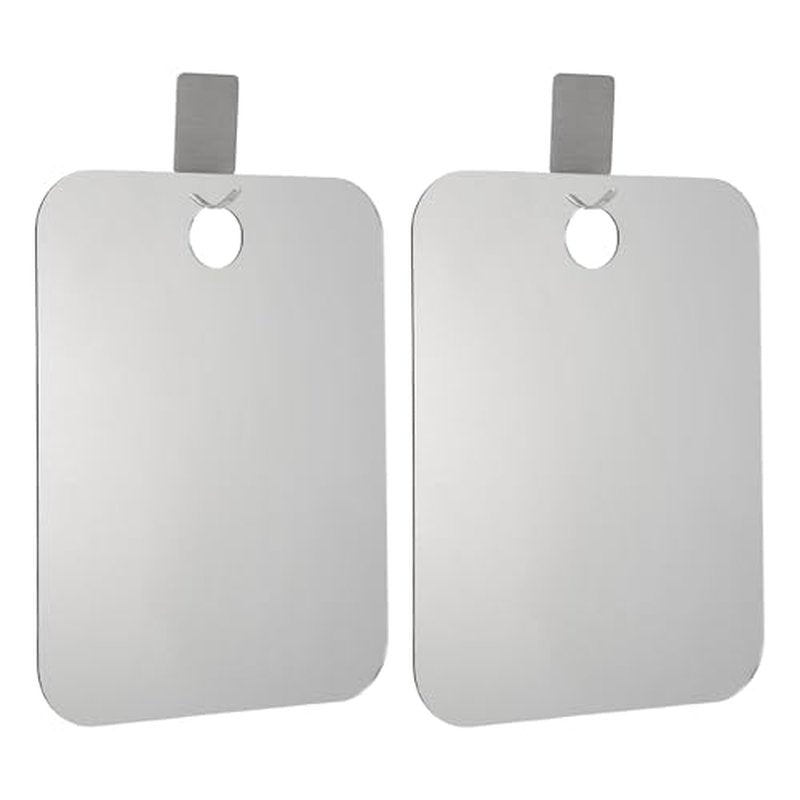 2 Pack Shatterproof Shower Mirrors for Shaving & Makeup