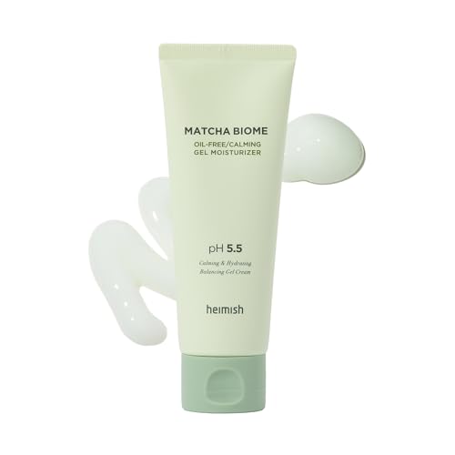 HEIMISH Matcha Biome Oil-free Calming Gel Moisturizer - Moisturizing, Cooling, Soothing, Low Irritating, Non-sticky formula with Matcha, Probiotics, for Oily & Acne-prone Skin, pH 5.5, 3.4fl.oz/100ml