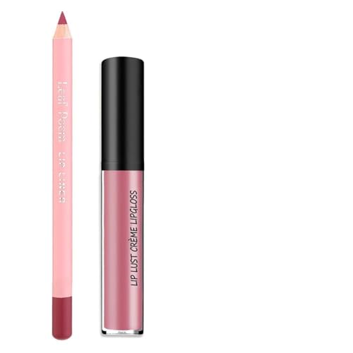 Creamy Velvet Lipstick Set with Lip Brush - Moisturizing & Long-Lasting