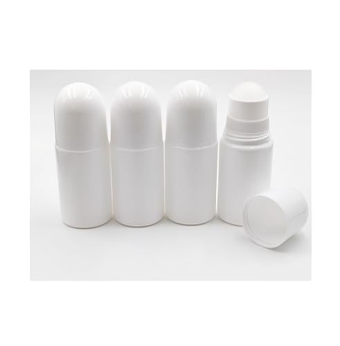 4-Pack 50mL Roll-On Bottles for DIY Deodorants & Essential Oils
