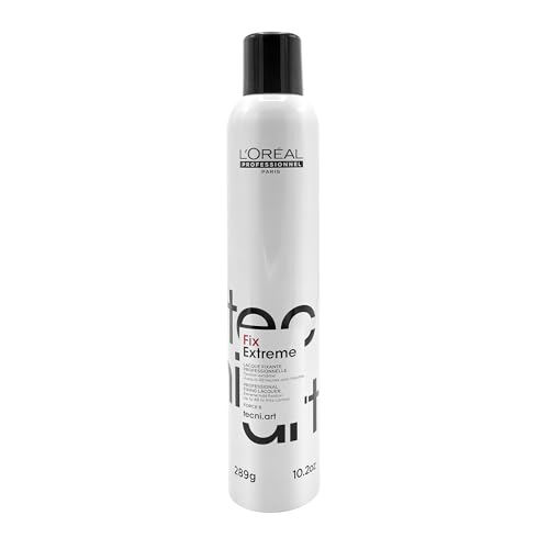L'Or?al Professionnel Paris Fix Extreme Lacquer - Strong Hold Hairspray For All Hair Types, Anti-Frizz and Shine, Packaging May Vary
