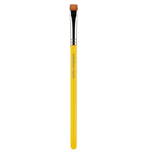 Bdellium Tools Professional Makeup Brush - Studio Series 714 Flat Eye Definer - With Soft Synthetic Fibers, For Eye Definition (Yellow, 1pc)