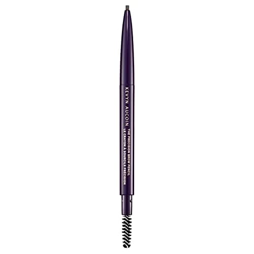 Kevyn Aucoin The Precision Brow Pencil, Dark Brunette: Ultra slim, thin and strong. Retractable plus spoolie brush. Pro makeup artist go to. Sculpt, define and shape eyebrows. Stay put, smudge-proof.