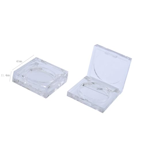 4 Piece Empty Powder Case 26mm Clear Refillable Cosmetic Container