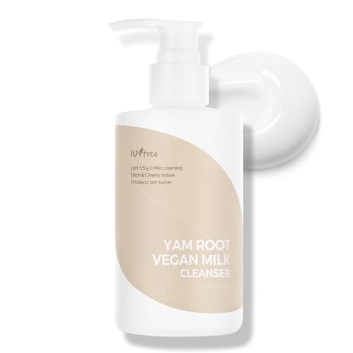 ISNTREE Yam Root Vegan Milk Cleanser 220ml, 7.43 fl.oz | Cleanser with rich and creamy texture and protects skin barrier | Hydrating and vegan cleanser | Korean skincare