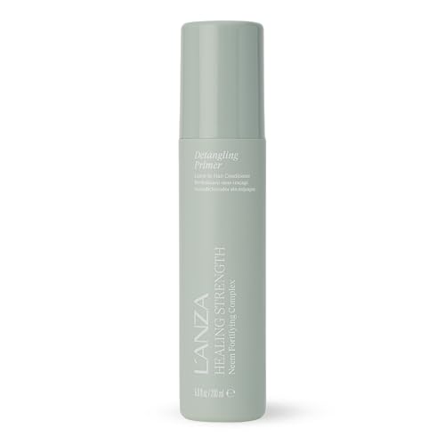 L'ANZA Healing Strength Detangling Primer, Leave-In Detangler, Prevents Breakage, UV & Heat Protection, Strengthens & Repairs Damaged Hair, Smooths, Anti-Frizz, Color Safe, Sulfate Free