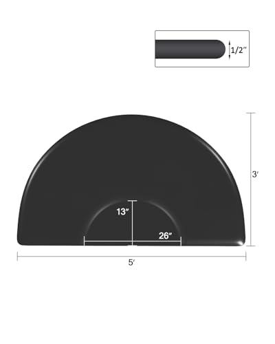 3ft x 5ft Barber Chair Mat Anti-Fatigue Semi Circle