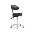 Antlu Saddle Stool with Back Support - Ergonomic Rolling Chair
