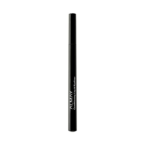 Almay Conditioning Liquid Eyeliner, Longwearing, Waterproof, Hydrating (Packaging May Vary), 10 Black, 0.03 fl oz