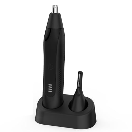 Nose Hair Trimmers for Men,Rechargeable Eyebrow Trimmer 2 in 1 Painless Multifunctional Ear and Nose Hair Trimmer