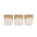 Leakproof Travel Toiletry Bottles Set | Stackable TSA Approved Reusable Containers | 3 Sizes 3oz, 2oz, 1oz | Travel Size Bottles for Shampoo, Lotion, Toiletries (3 Medium (2oz))