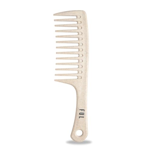 FUL: Curly Hair Products: Wide Tooth Comb for Afro, Curly, and Wavy Hair - Ideal Shower Comb for Detangling and Styling. Combs for women and also suitable as a mens comb