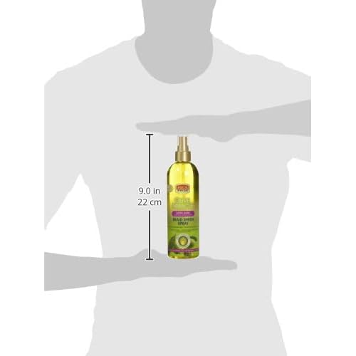 African Pride Braid Sheen Extra Spray, 12 Ounce (Pack of 2)