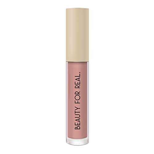 Beauty For Real Be Seen Weightless Liquid Lipstick, Exposure - Neutral Beige Nude - Matte, Full-Coverage, Longwear Color - Non-Drying Formula with Jojoba & Avocado Oils - Cruelty Free