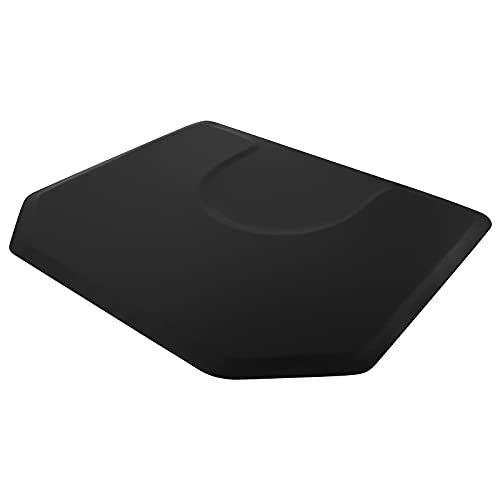 Artist hand 4 ft. x 5 ft. Barber Chair Mat Salon & Barber Shop Chair Anti-Fatigue Mats Comfort Salon Chair Mat,Black Hexagon - 1/2 in. Thick