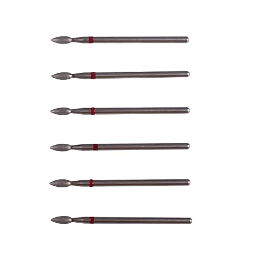 6pcs Flame Diamond Cuticle Clean Bits Set for Nail Drill