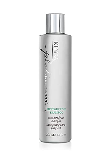 Kenra Platinum Restorative Shampoo | Ultra Fortifying | Instantly Fortifies To Restore Smoothness, Suppleness, & Shine | Restores Broken Hair Bonds From Within | All Hair Types | 8.5 fl. oz