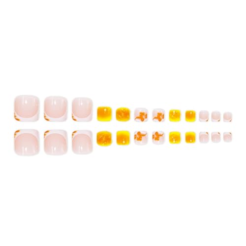 48Pc Press On Nails & Toenails Set with Glue Stickers